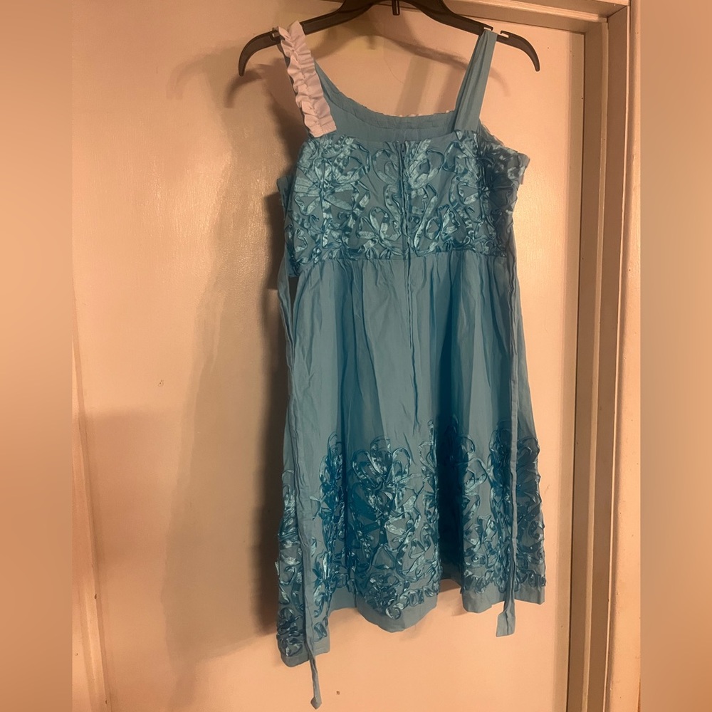 Raxe Editions Blue and White Girl Dress Size 14.